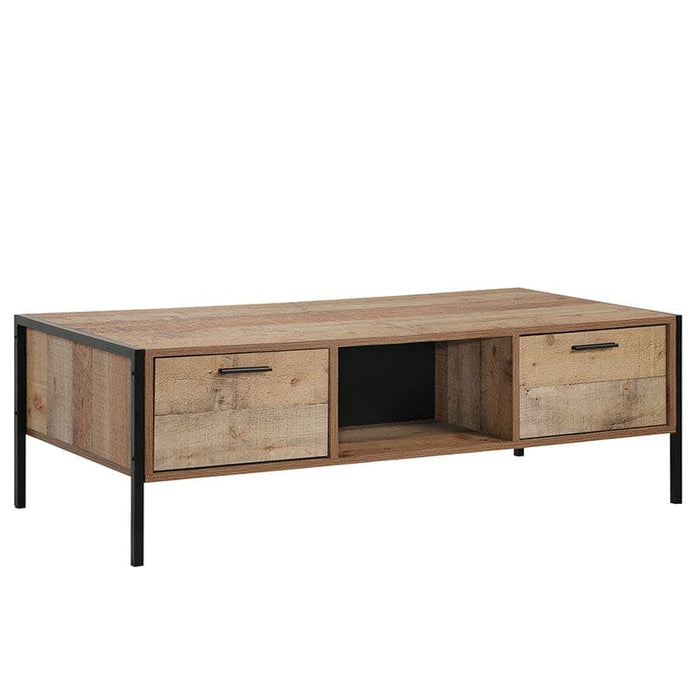 2 Drawer Oak Colour Coffee Table