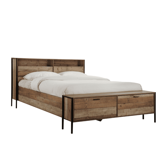 Queen Size Storage Bed Farme in Oak