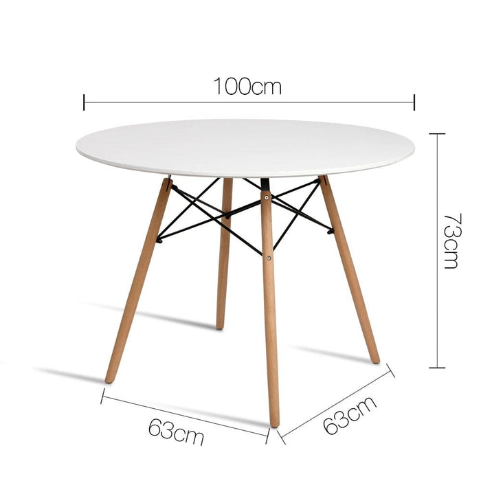 Artiss  4 Seater Round Dining Table