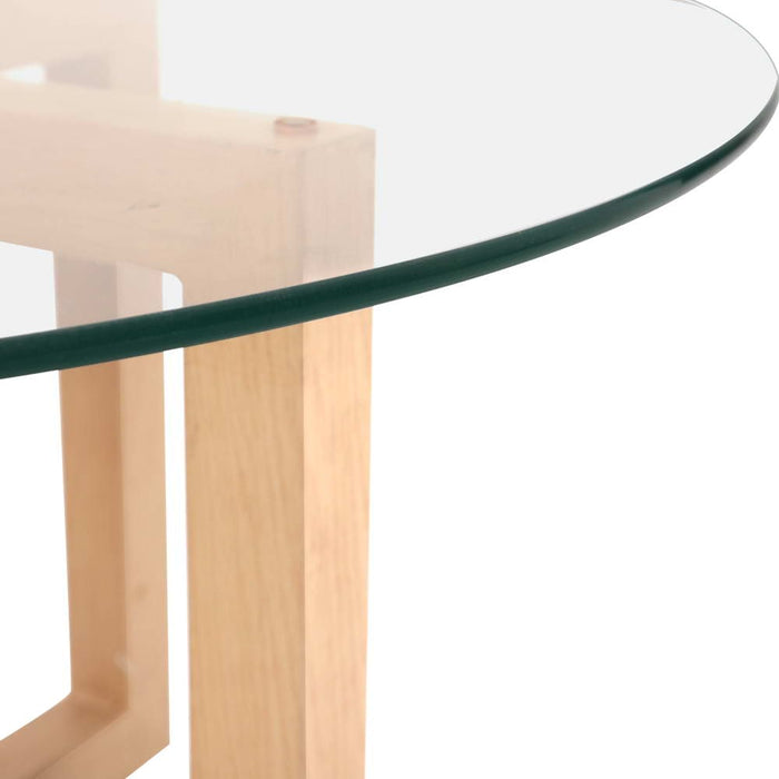 Artiss 80CM Tempered Glass Coffee Table