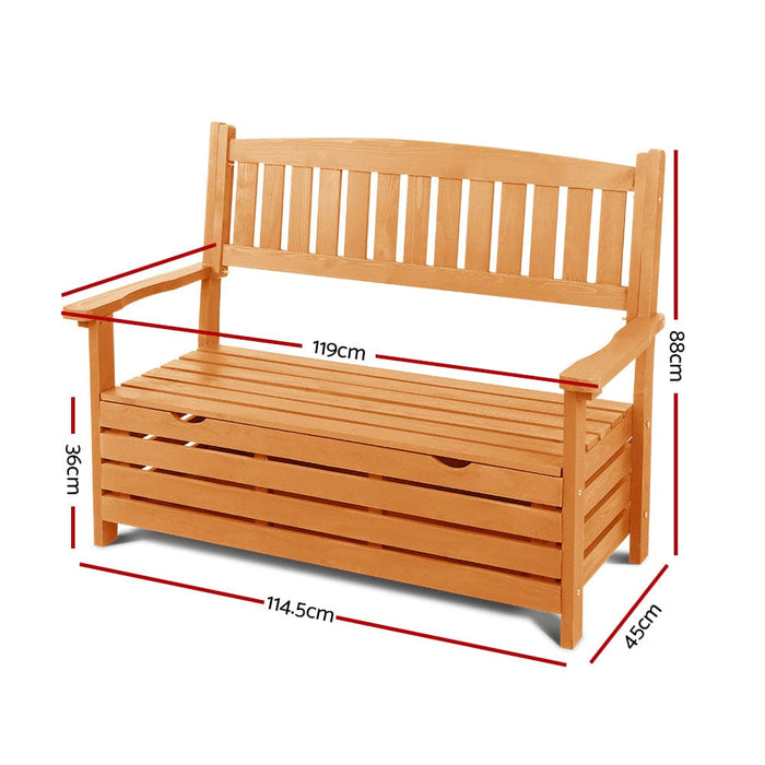 Gardeon Wooden Outdoor Storage Bench Box