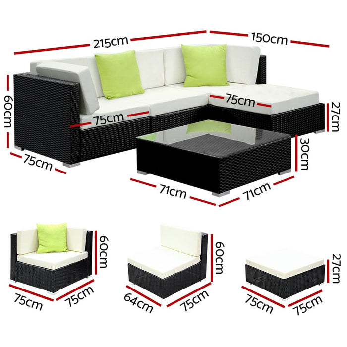 Gardeon 5PC Sofa Set