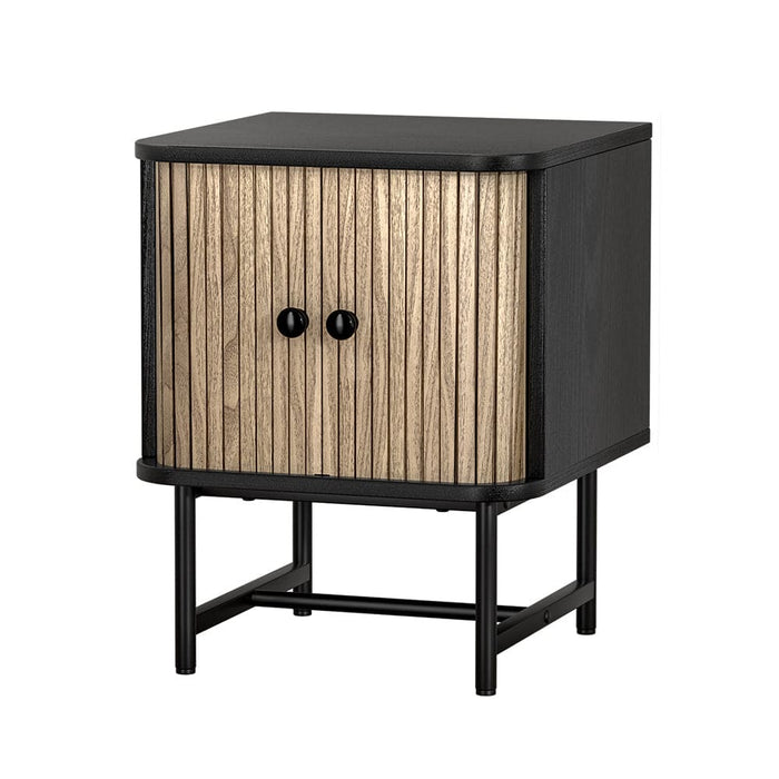 Artiss Bedside Table  Black BORIS