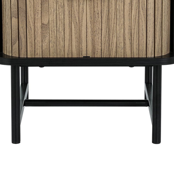 Artiss Bedside Table  Black BORIS