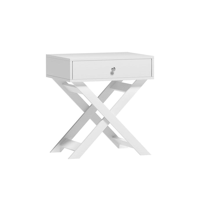 Artiss Bedside Table White QARA