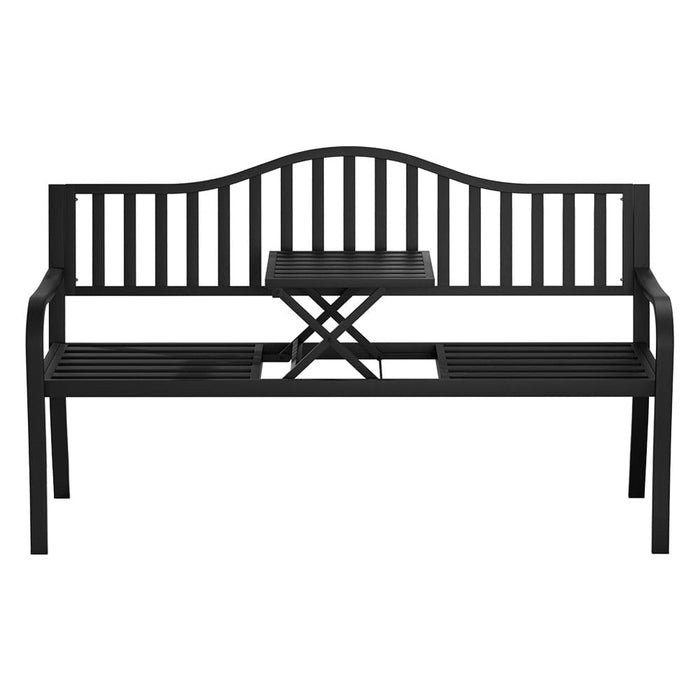 Gardeon Garden Bench Steel Foldable Table