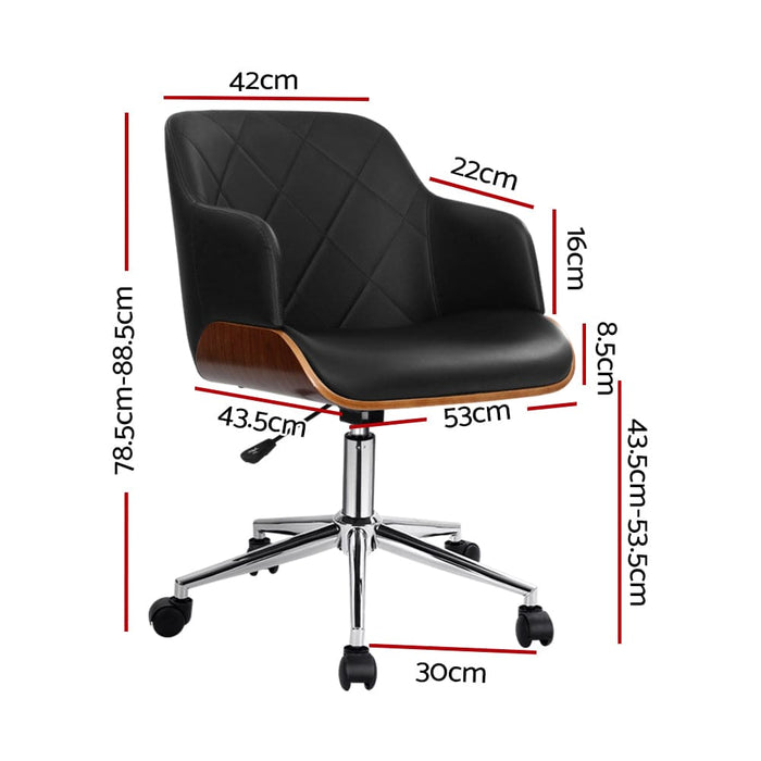 Artiss Wooden & Fabric Office Chair