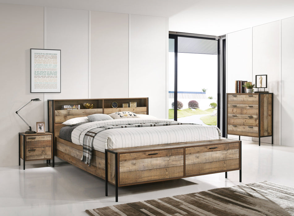 Queen Size Storage Bed Farme in Oak