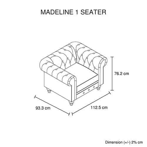 Chesterfireld  3+2+1 Seater Brown Sofa