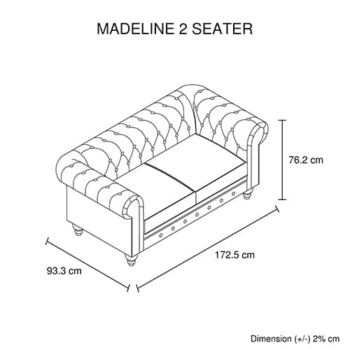 Chesterfireld  3+2+1 Seater Brown Sofa