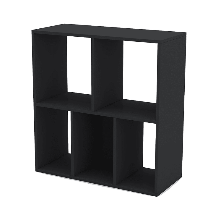 12 Cube Storage Organizer Wood Bookcase Black