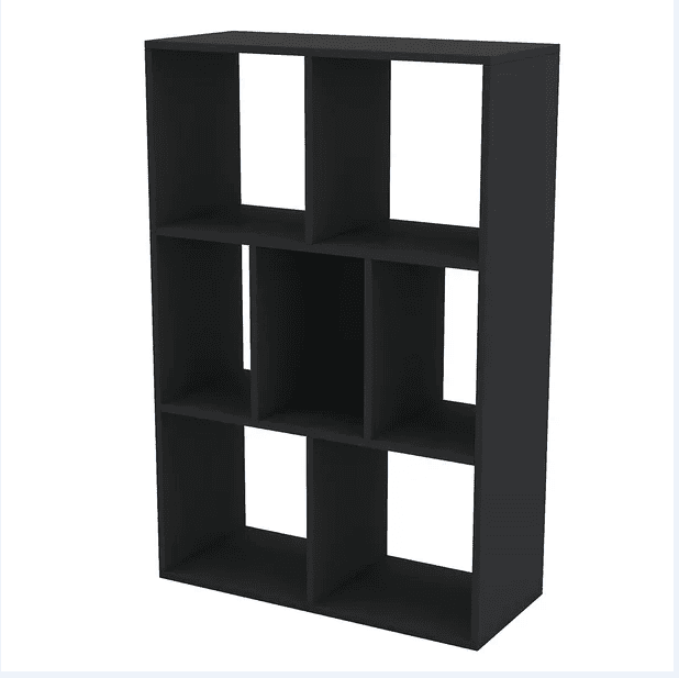 12 Cube Storage Organizer Wood Bookcase Black