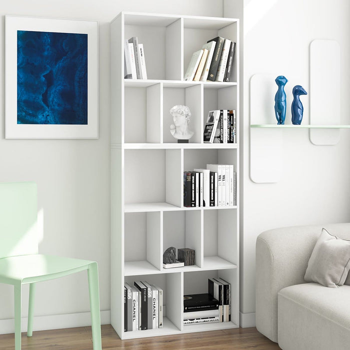 12 Cube Storage Organizer Bookcase White