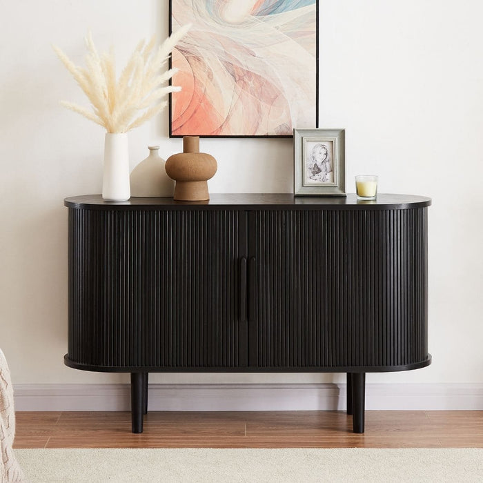 Kate Black Column Wooden Sideboard