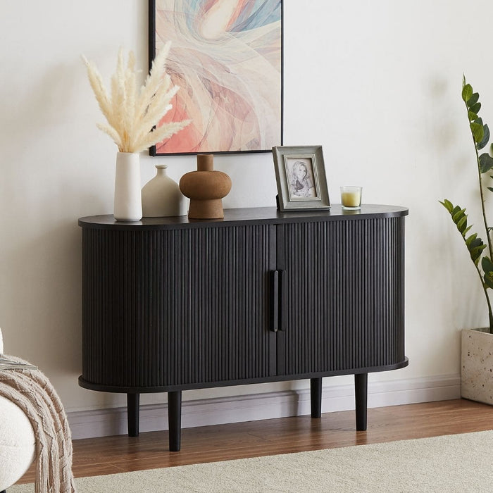 Kate Black Column Wooden Sideboard